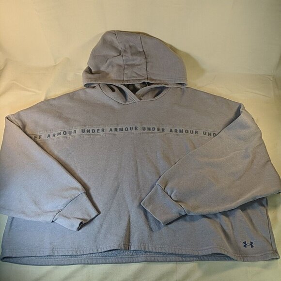 Under Armour Taped Fleece Purple Pullover Sweater Sweatshirt Hoodie XL 1328947 - Picture 1 of 13